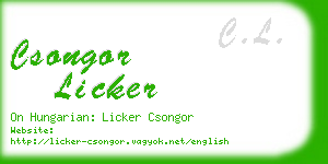 csongor licker business card